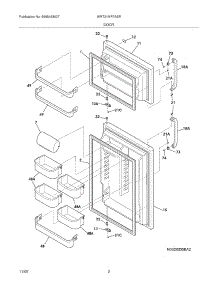 03 - Door parts for White Westinghouse Refrigerator WRT21MR7ASR from AppliancePartsPros.com