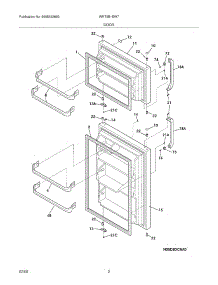 03 - Door parts for White Westinghouse Refrigerator WRT5B1EW7 from AppliancePartsPros.com