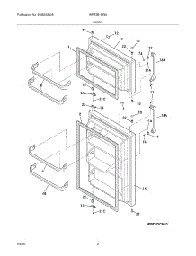 03 - Door parts for White Westinghouse Refrigerator WRT5B1EW9 from AppliancePartsPros.com