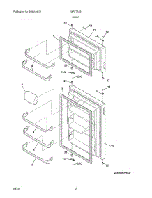 03 - Door parts for White Westinghouse Refrigerator WRT7A2EW0 from AppliancePartsPros.com