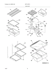 07 - Shelves parts for White Westinghouse Refrigerator WRT21MR7ASK from AppliancePartsPros.com