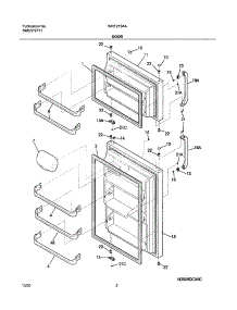 03 - Doors parts for White Westinghouse Refrigerator WRT21S4AW3 from AppliancePartsPros.com