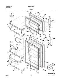 03 - Door parts for White Westinghouse Refrigerator WRTG18X6AW1 from AppliancePartsPros.com