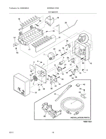 19 - Ice Maker parts for White Westinghouse Refrigerator WWSS2601KW6 from AppliancePartsPros.com