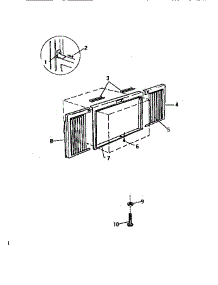 06 - Window Mounting parts for Frigidaire Air Conditioner AC079J7B1 from AppliancePartsPros.com