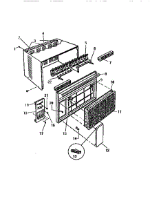 02 - Cabinet, Front, Wrapper parts for Frigidaire Air Conditioner AH157J2A2 from AppliancePartsPros.com