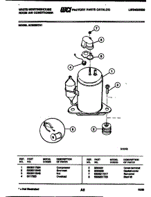 05 - Compressor Parts parts for Frigidaire Air Conditioner AC062N7A1 from AppliancePartsPros.com
