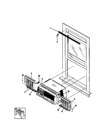 06 - Window Mounting parts for Frigidaire Air Conditioner WAB067W7B1 from AppliancePartsPros.com