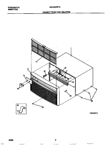 02 - Cabinet Front And Wrapper parts for Frigidaire Air Conditioner WAC083W7A5A from AppliancePartsPros.com