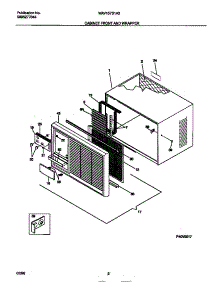 02 - Cabinet Front And Wrapper parts for Frigidaire Air Conditioner WAV157S1A3 from AppliancePartsPros.com