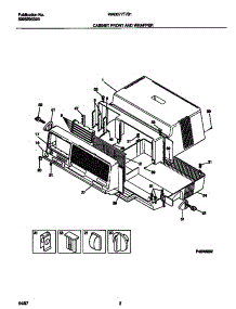02 - Cabinet Front And Wrapper parts for Frigidaire Air Conditioner WAB077F7B1 from AppliancePartsPros.com