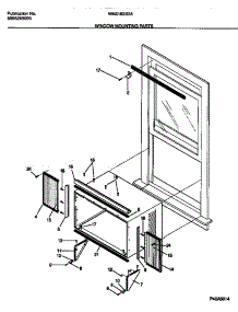 06 - Window Mounting parts for Frigidaire Air Conditioner WAS183S2A3 from AppliancePartsPros.com