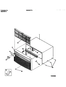 02 - Cabinet Front And Wrapper parts for Frigidaire Air Conditioner WAC053T7A4 from AppliancePartsPros.com