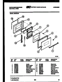 04 - Door Parts parts for Frigidaire Oven GB222LM0 from AppliancePartsPros.com