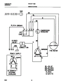 07 - Wiring Diagram parts for Frigidaire Air Conditioner WAC051T7Z2B from AppliancePartsPros.com