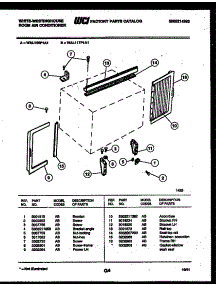 07 - Cabinet And Installation Parts parts for Frigidaire Air Conditioner WAL106P1A1 from AppliancePartsPros.com