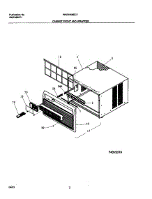 03 - Cabinet Front And Wrapper parts for White Westinghouse Air Conditioner WAS180M2C1 from AppliancePartsPros.com