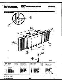 06 - Cabinet And Installation Parts parts for Frigidaire Air Conditioner AC059K7B1 from AppliancePartsPros.com