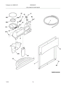 15 - Ice & Water Dispenser parts for White Westinghouse Refrigerator WWSS2601KW4 from AppliancePartsPros.com