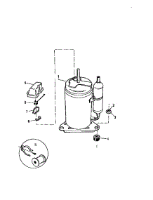 06 - Compressor parts for Frigidaire Air Conditioner AC089H1A1 from AppliancePartsPros.com