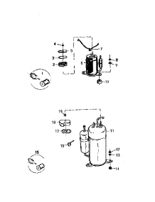 07 - Compressor parts for Frigidaire Air Conditioner AL119J1A1 from AppliancePartsPros.com