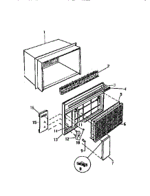 02 - Cabinet, Front, Wrapper parts for Frigidaire Air Conditioner AS18EK2K1 from AppliancePartsPros.com