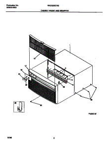 02 - Cabinet  Front  And  Wrapper parts for Frigidaire Air Conditioner WAC052G7A3 from AppliancePartsPros.com
