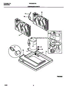 05 - Compressor  Parts parts for Frigidaire Air Conditioner WAC052G7A3 from AppliancePartsPros.com