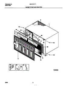 02 - Cabinet Front And Wrapper parts for Frigidaire Air Conditioner WAH074Y7T1 from AppliancePartsPros.com