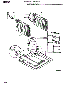 05 - Compressor  Parts parts for Frigidaire Air Conditioner WAC103G1A2 from AppliancePartsPros.com