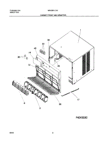 03 - Cabinet Front And Wrapper parts for White Westinghouse Air Conditioner WAC061L7A1 from AppliancePartsPros.com