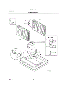 09 - Compressor Parts parts for White Westinghouse Air Conditioner WAC061L7A1 from AppliancePartsPros.com