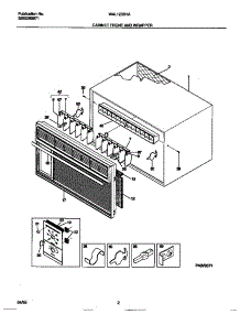 02 - Cabinet Front And Wrapper parts for Frigidaire Air Conditioner WAL123S1A5 from AppliancePartsPros.com