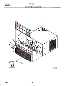 02 - Cabinet Front And Wrapper parts for Frigidaire Air Conditioner WAL123Y1A2 from AppliancePartsPros.com