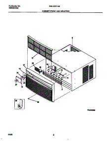 02 - Cabinet Front And Wrapper parts for Frigidaire Air Conditioner WAL106Y1A2 from AppliancePartsPros.com