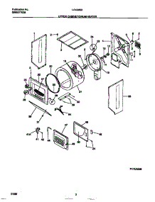 02 - Upper Cabinet / Drum / Heater parts for Frigidaire Washer Dryer Combo LG400SXD3 from AppliancePartsPros.com