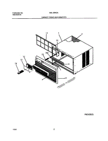 03 - Cabinet Front And Wrapper parts for White Westinghouse Air Conditioner WAL128K2A1 from AppliancePartsPros.com