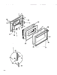 03 - Door parts for Frigidaire Oven KB443GDM1 from AppliancePartsPros.com
