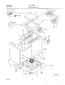 09 - Wshr Cab,Top parts for White Westinghouse Washer Dryer Combo WLSG62RFW1 from AppliancePartsPros.com