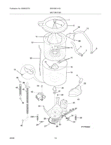 11 - Motor / Tub parts for White Westinghouse Washer Dryer Combo SWXG831HQ1 from AppliancePartsPros.com