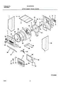 03 - Upper Cabinet / Drum / Heater parts for White Westinghouse Washer Dryer Combo WLXG42REW3 from AppliancePartsPros.com