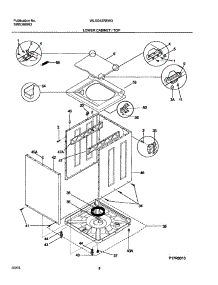 09 - Lower Cabinet / Top parts for White Westinghouse Washer Dryer Combo WLXG42REW3 from AppliancePartsPros.com