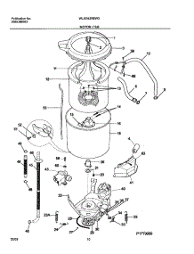 11 - Motor / Tub parts for White Westinghouse Washer Dryer Combo WLXG42REW3 from AppliancePartsPros.com
