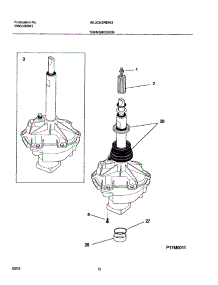 13 - Transmission parts for White Westinghouse Washer Dryer Combo WLXG42REW3 from AppliancePartsPros.com