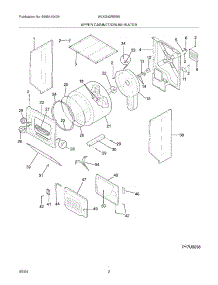 03 - Upper Cabinet / Drum Heater parts for White Westinghouse Washer Dryer Combo WLXG42REW5 from AppliancePartsPros.com