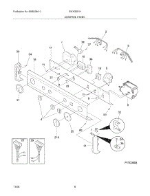 07 - Control Panel parts for White Westinghouse Washer Dryer Combo SWXG831HS2 from AppliancePartsPros.com