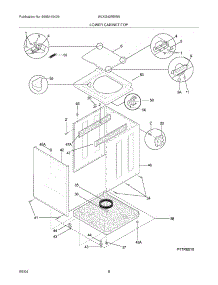 09 - Lower Cabinet / Top parts for White Westinghouse Washer Dryer Combo WLXG42REW5 from AppliancePartsPros.com
