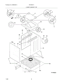 09 - Lower Cabinet / Top parts for White Westinghouse Washer Dryer Combo SWXG831HS2 from AppliancePartsPros.com