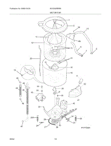 11 - Motor / Tub parts for White Westinghouse Washer Dryer Combo WLXG42REW5 from AppliancePartsPros.com