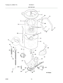 11 - Motor / Tub parts for White Westinghouse Washer Dryer Combo SWXG831HS1 from AppliancePartsPros.com